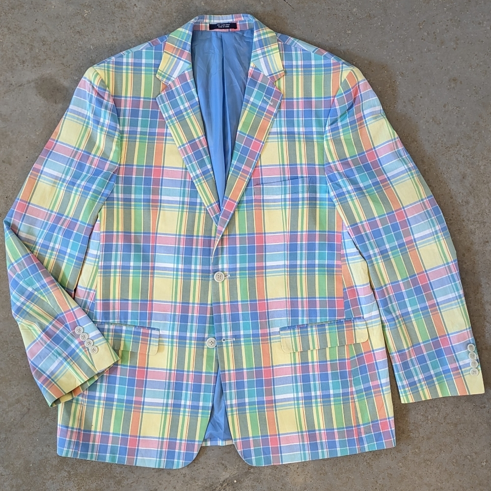 Colorful plaid spring blazer